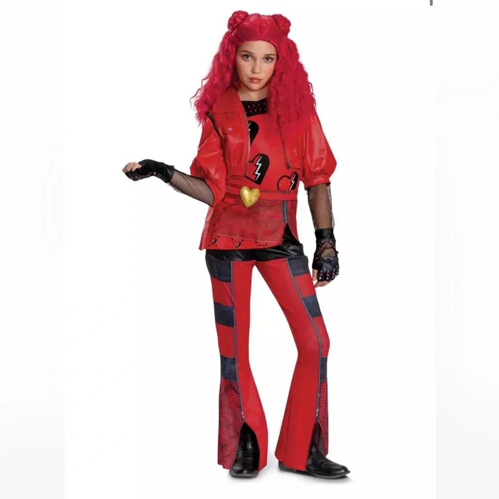 Red Costume for Kids by Disguise – Descendants: The Rise of Red, size M (7-8)